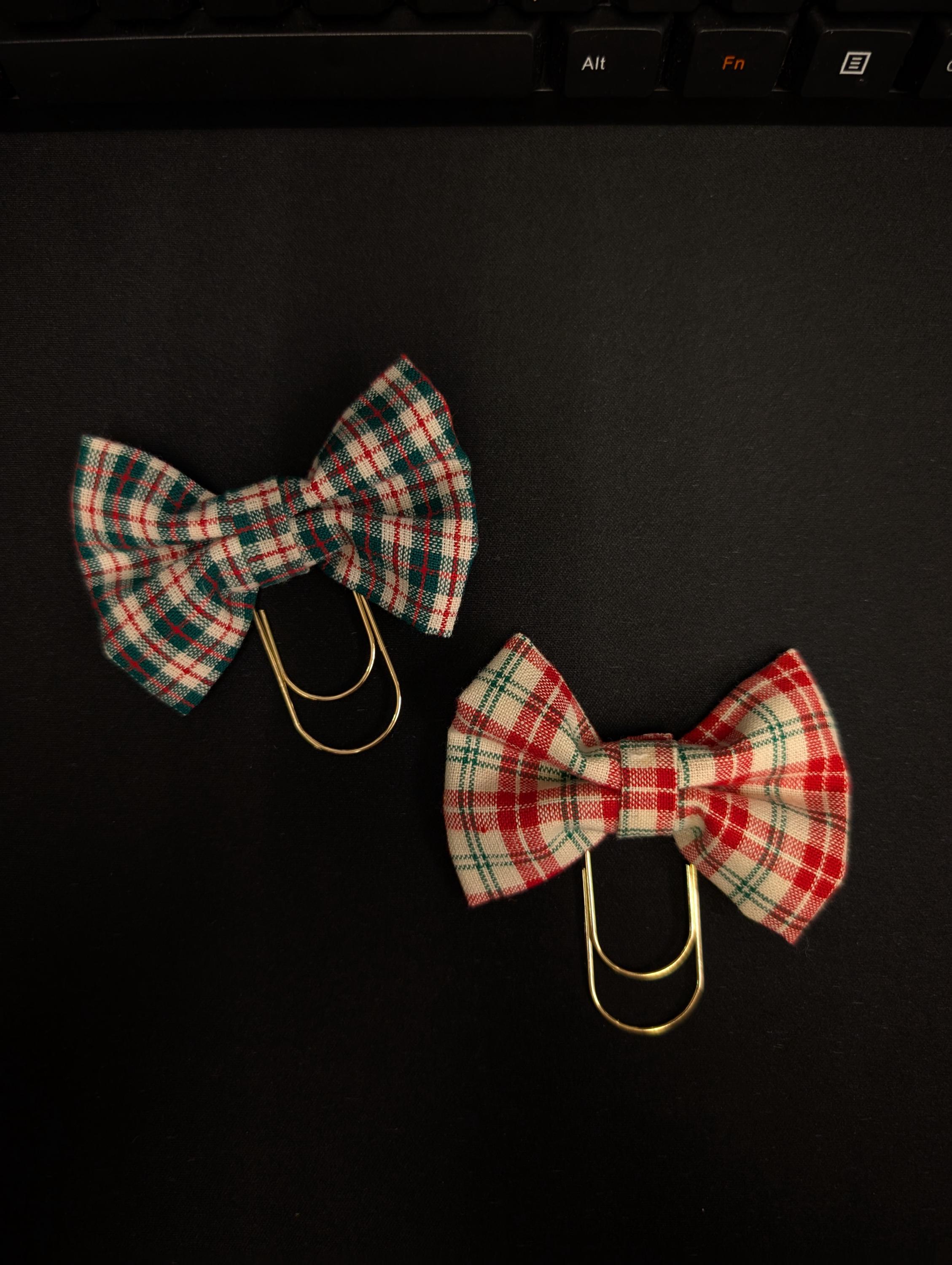 Fabric Bow Paperclip: Planner Clip, Bookmark - Thumbnail 7