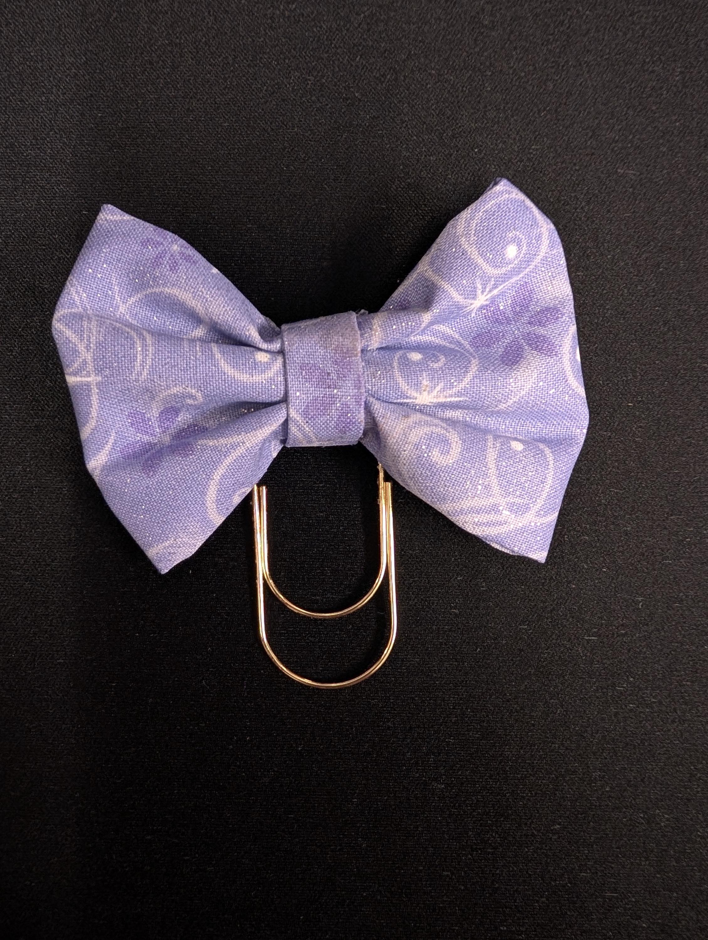 Fabric Bow Paperclip: Planner Clip, Bookmark - Thumbnail 3