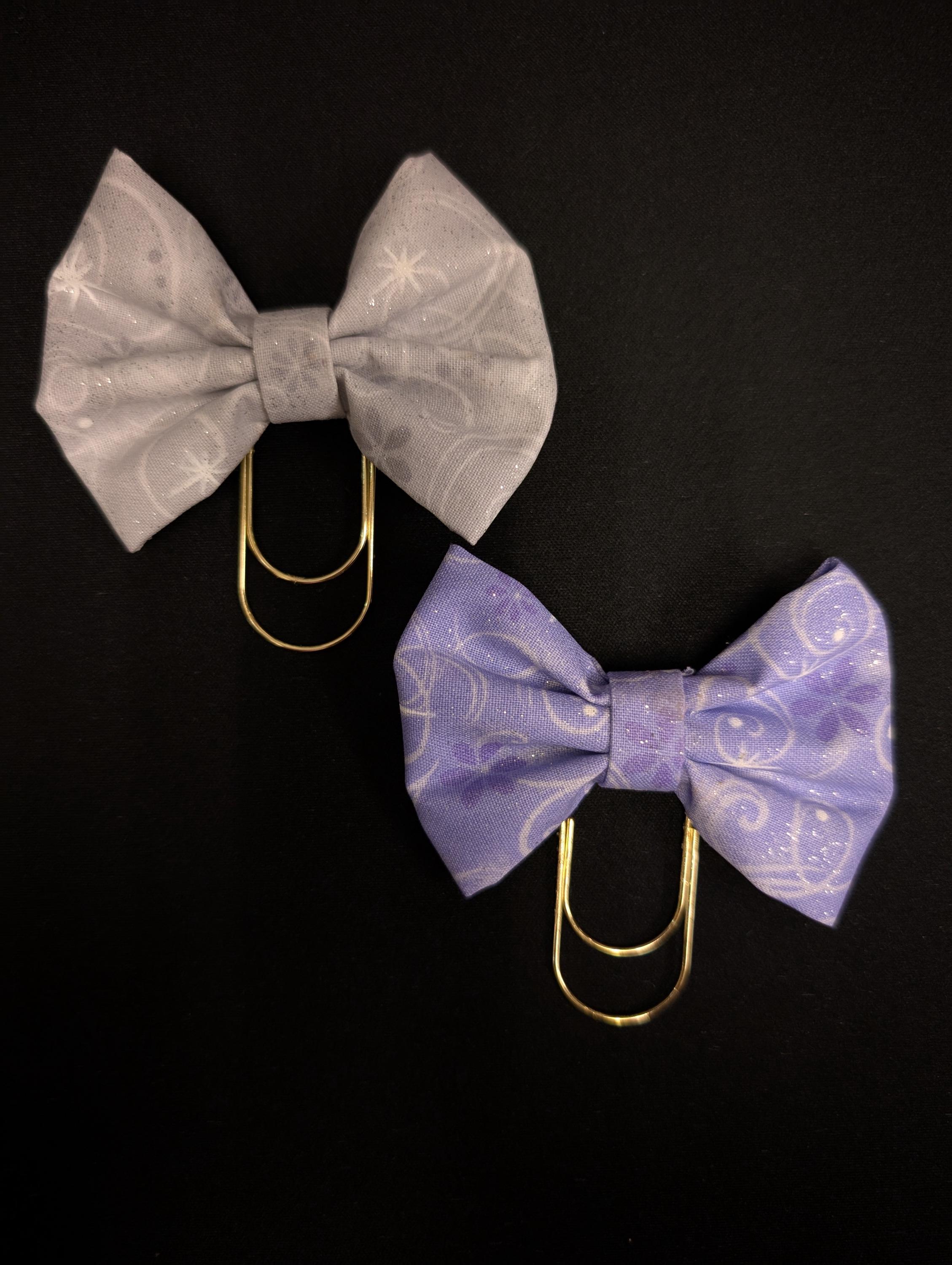 Fabric Bow Paperclip: Planner Clip, Bookmark - Thumbnail 4