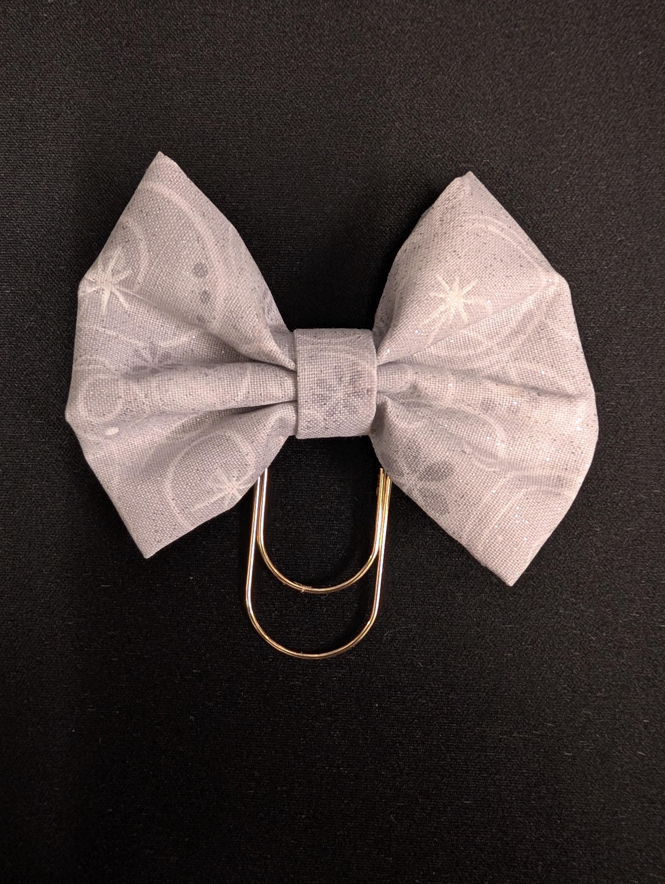 Fabric Bow Paperclip: Planner Clip, Bookmark - Thumbnail 6