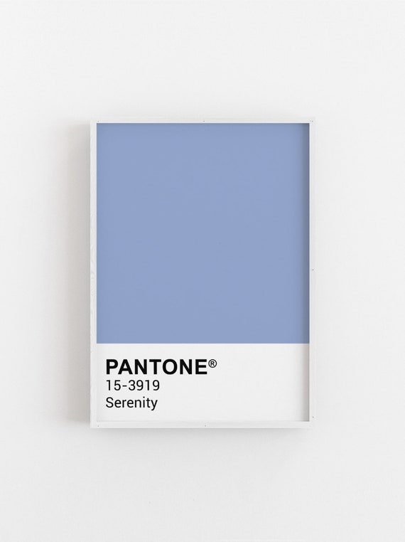 Pantone Serenity Print Pantone Color Art Pantone Poster | Etsy