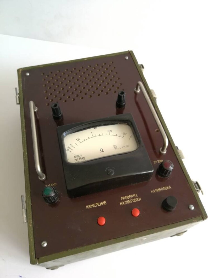 Large Soviet Era Electrical Measuring Device Analog Box Case Etsy