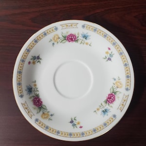 VINTAGE Linling China Ling Rose Saucer
