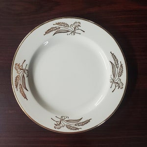 VINTAGE Lifetime China Co. Semi-Vitreous | Prairie Gold | Small Plate 5.75&quot; (Set of 2)