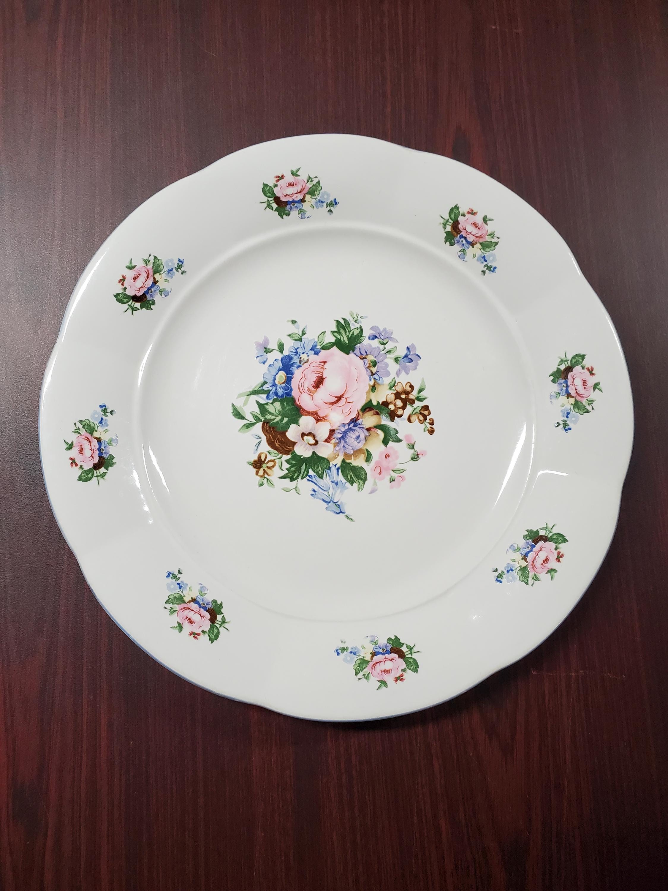 Victorian Rose Dinner Plates - Etsy