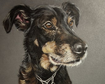Haustier Porträt vom Foto, Handgemalte benutzerdefinierte Haustier Porträt Gemälde, Haustier Gedenkgeschenk, benutzerdefinierte Hunde Porträt vom Foto, fertig zum Aufhängen