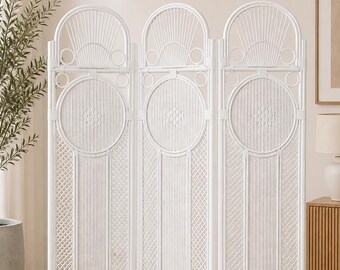Japandi Cane Partition | Handcrafted Rattan Divider | Minimal Interior Screen | Large Living Room Accent