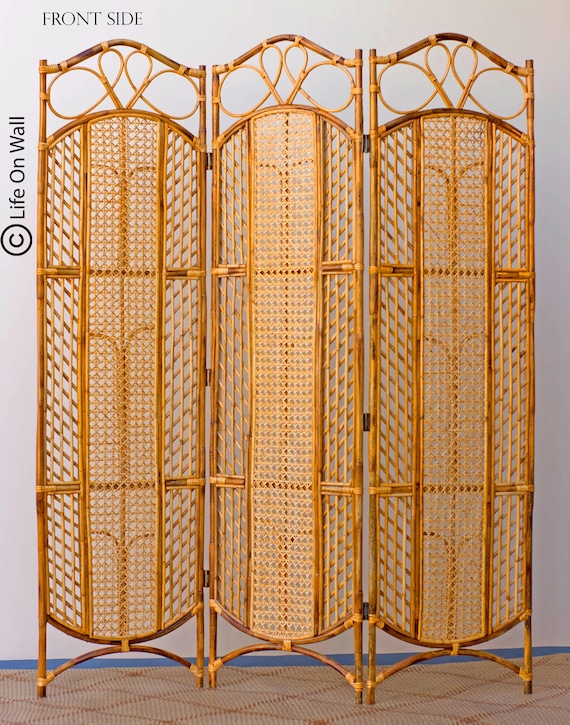 Rattan Cane Room Divider Handcrafted Rattan Partition FREE Etsy