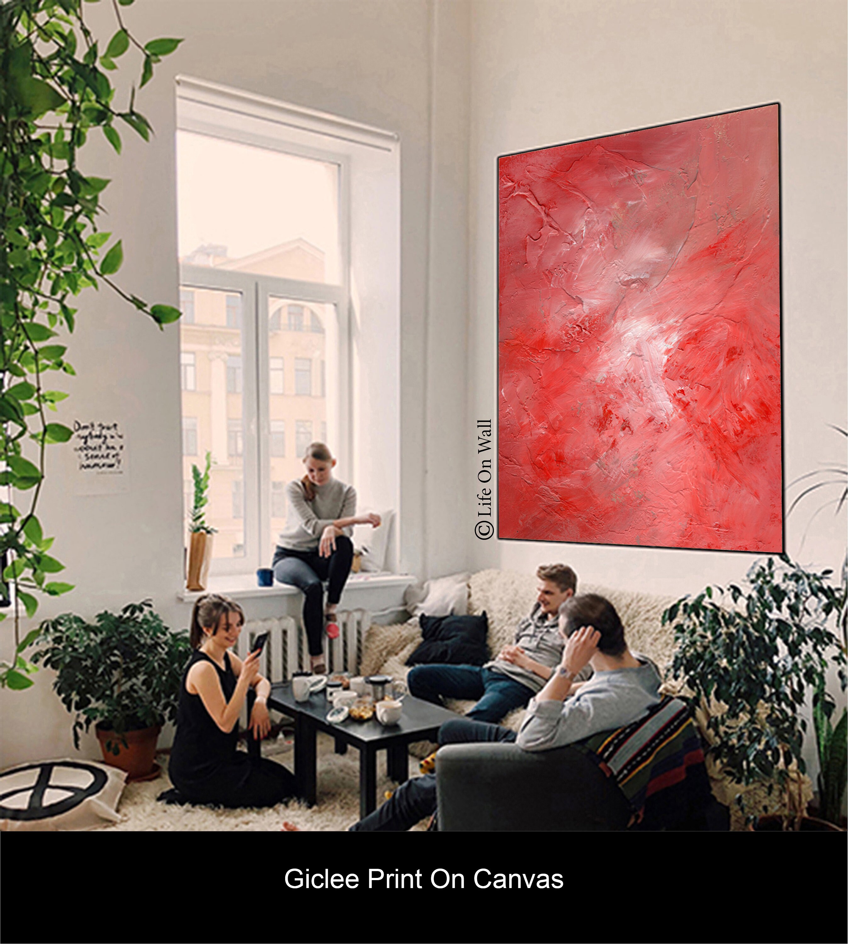 Modern Art Print on canvas Abstract wall art print Original | Etsy