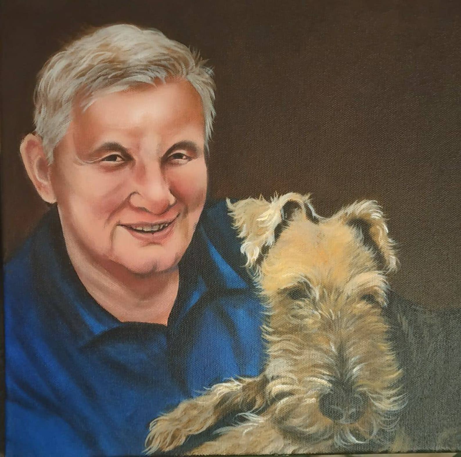 Pet and Owner Custom Portrait Pet portrait with owner Custom Etsy