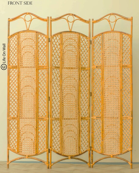 Rattan Room Divider Handcrafted Rattan Partition FREE Etsy