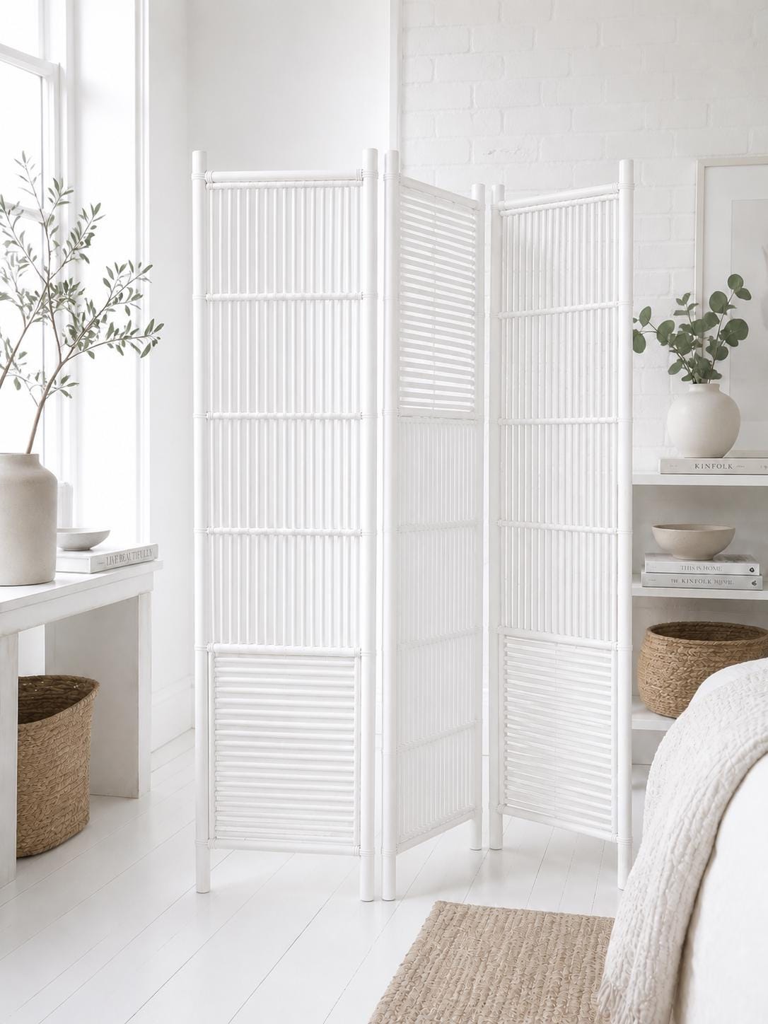 Designer Cane Partition | Artisan Rattan Screen | Modern Bed Headboard ...