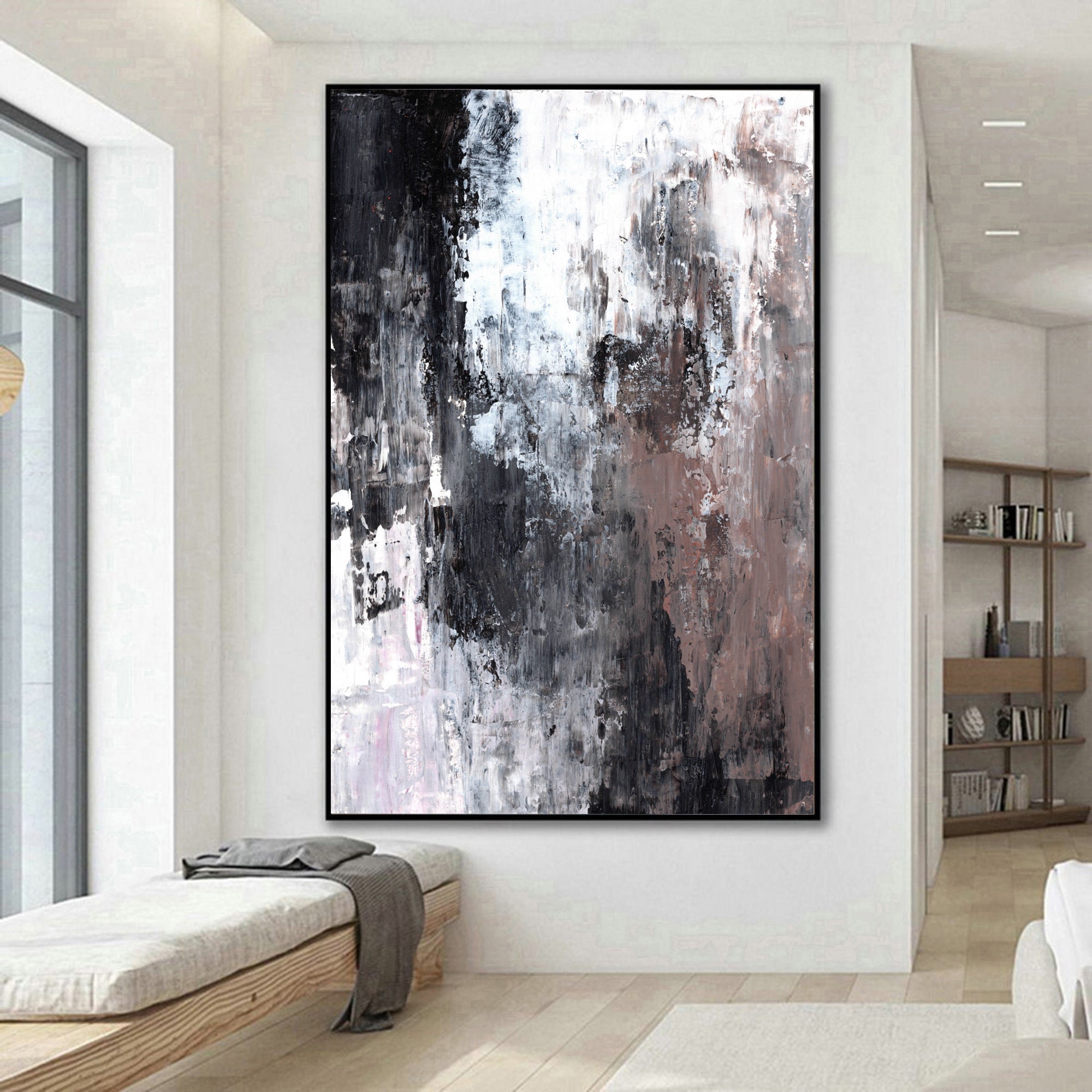 black white art abstract