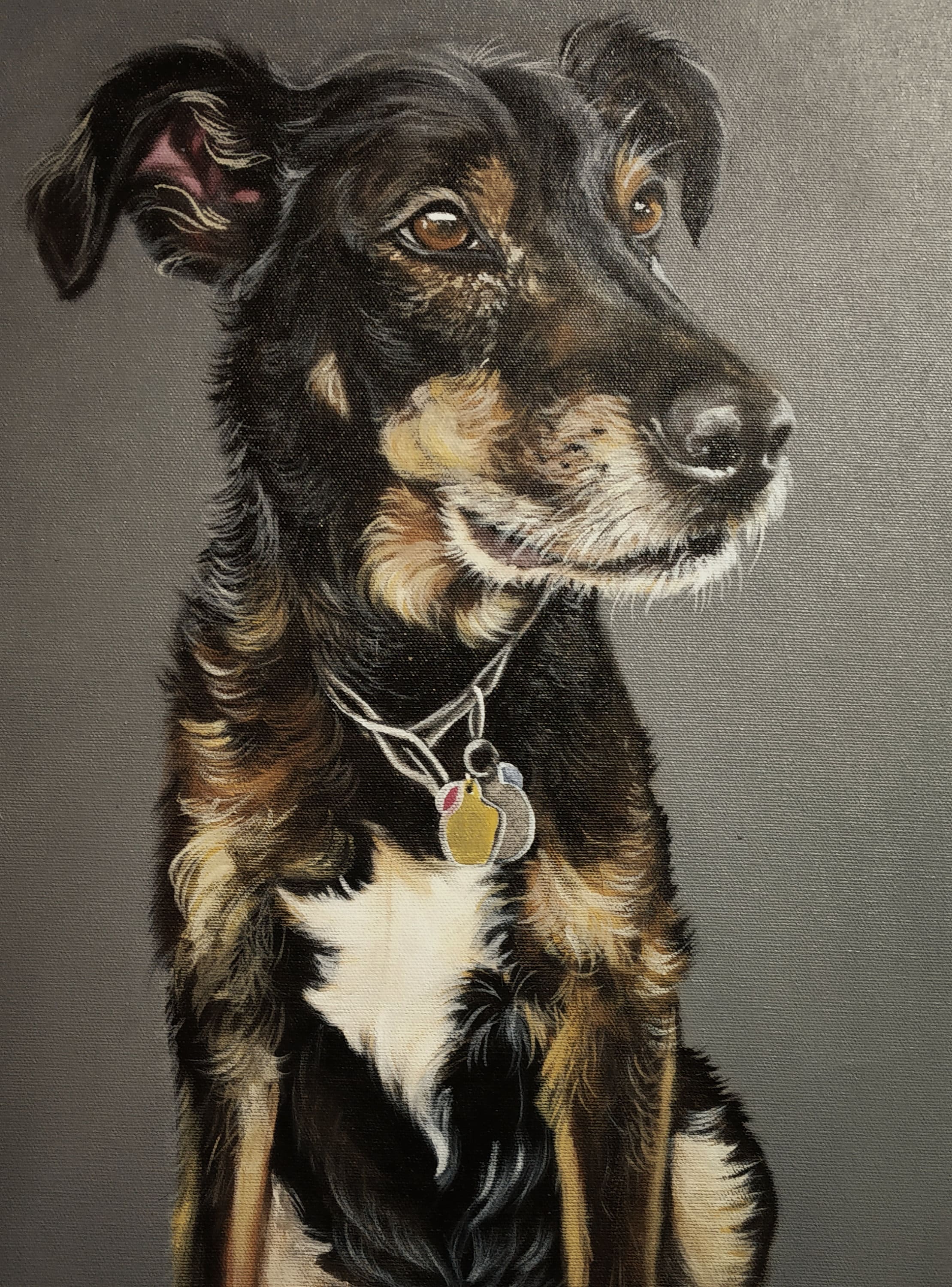 Hand Painted Realistic Custom Pet Portrait painting from Photo, Custo…