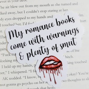 Book Related Sticker-My Romance Books come with warnings & plenty of smut