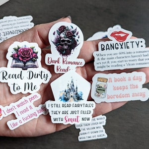 Book related Sticker Bundle- Kindle stickers, smut stickers, dark romance stickers