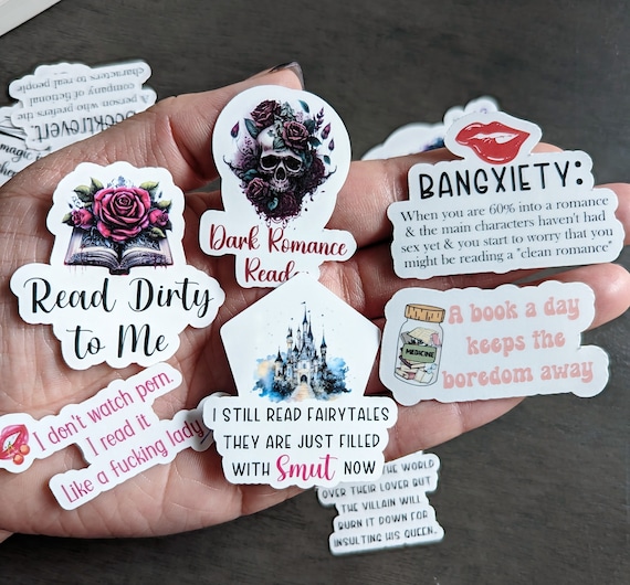 Book related Sticker Bundle- Kindle stickers, smut stickers, dark romance stickers