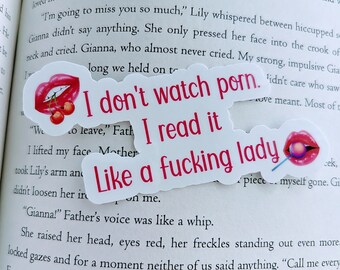 Dark Romance Reader Sticker, Smut Book Lover Gift