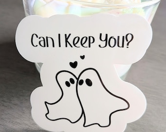 Ghost Couple Vinyl Sticker, Laptop Decal