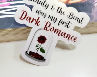 Beauty and the Beast Dark Romance Sticker, Smut Reader, Bookish Kindle Decal (Waterproof Vinyl)
