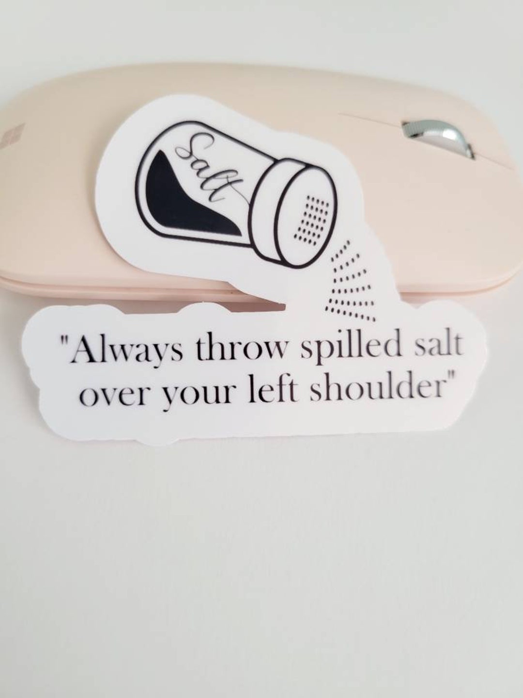 Stickeralways Throw Spilled Salt Over Your Left Shoulder Etsy