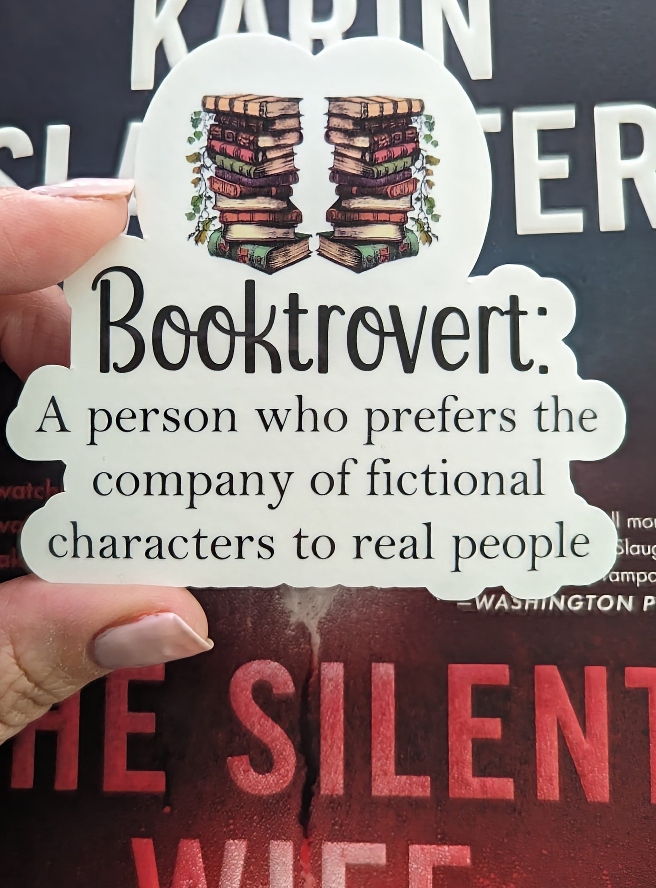 Booktrovert Vinyl Sticker, Book Lover Gift - Etsy