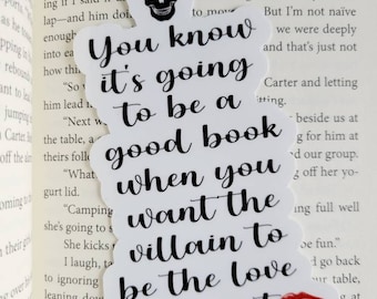 Dark Romance Vinyl Sticker – Good Book, Villain Lover