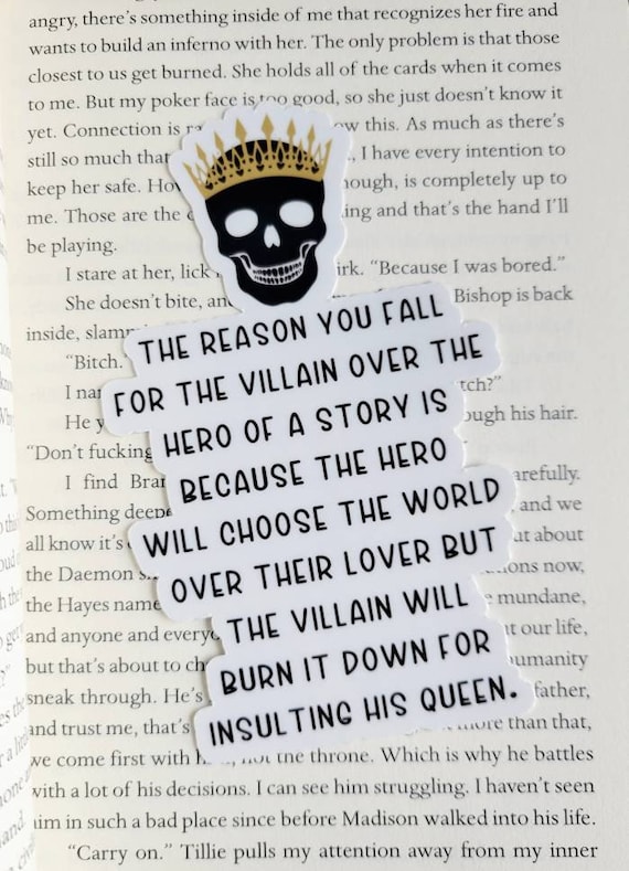 Book Related Sticker-The Villain-Dark Romance sticker, smut sticker, Enemies to lovers