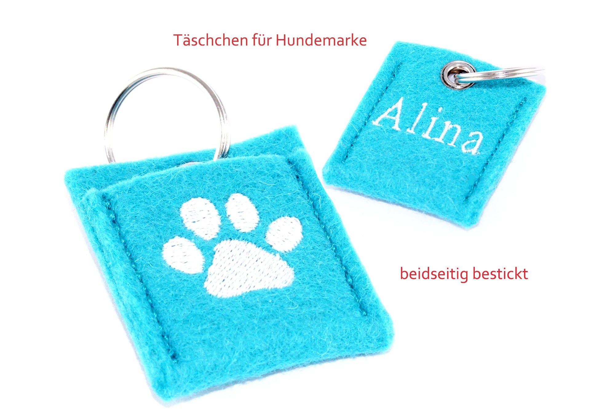 Tasche für Hundemarke Täschchen Hülle Etui Halsbandtasche | Etsy