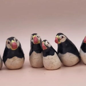 Miniature Ceramic Puffins