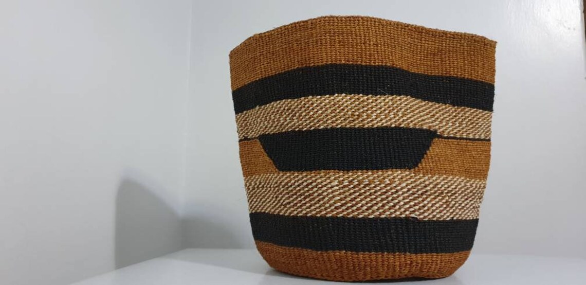 African Basket Basket Weave Planter Woven Sisal Planter Etsy UK