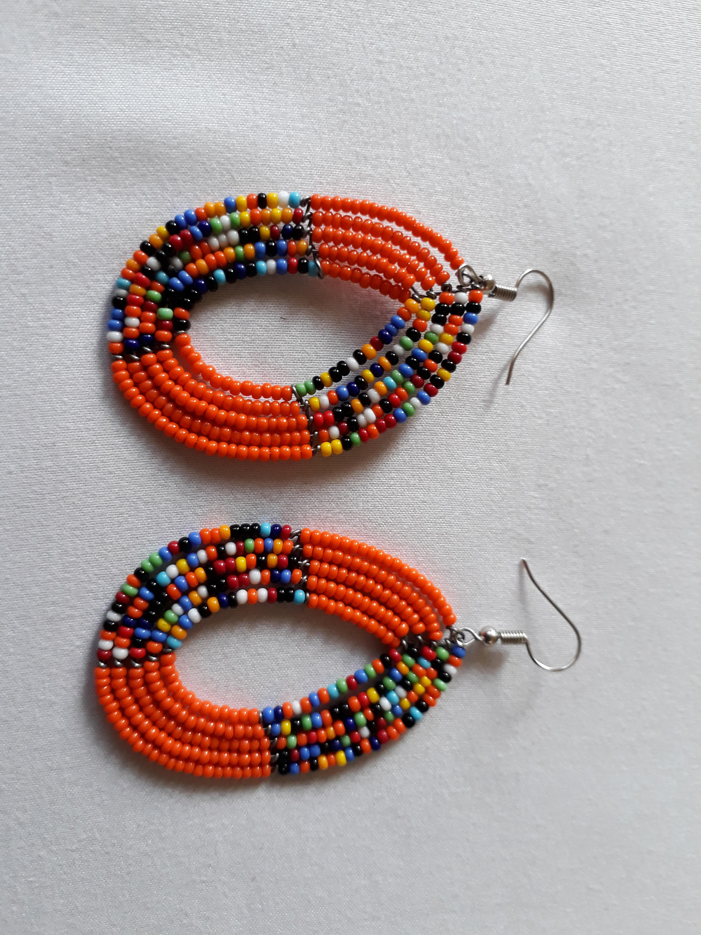 Maasai African Earrings Zulu Earring Black Beaded Earrings - Etsy