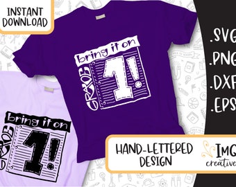 Back to School 1st Grade INSTANT DOWNLOAD Hand Lettered .svg, .png, .eps, .dfx files. Use with Cricut Design Space, Silhouette Studio, etc.