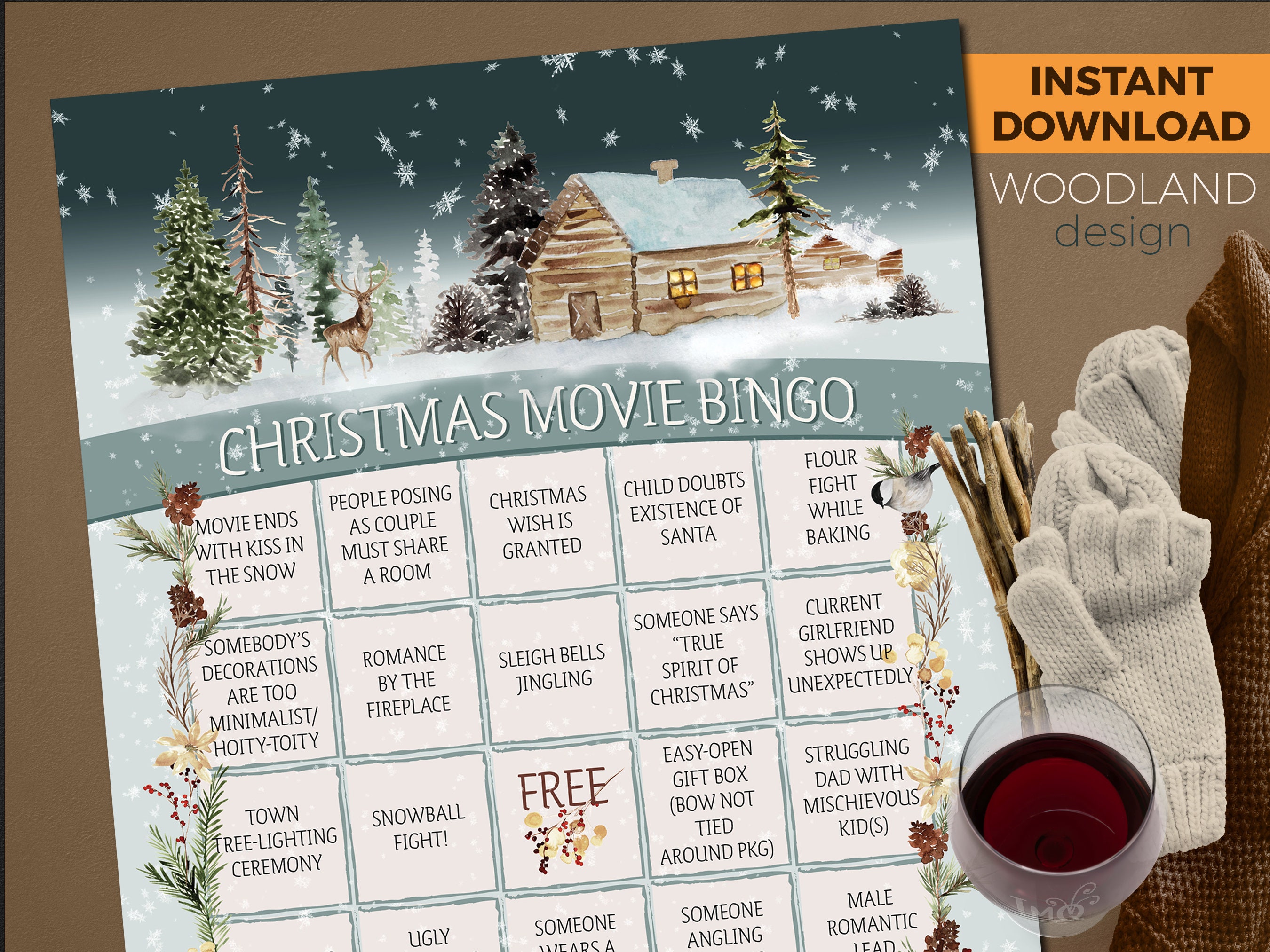 Christmas Movie Bingo Cards for the Hallmark Movie Lover - Etsy