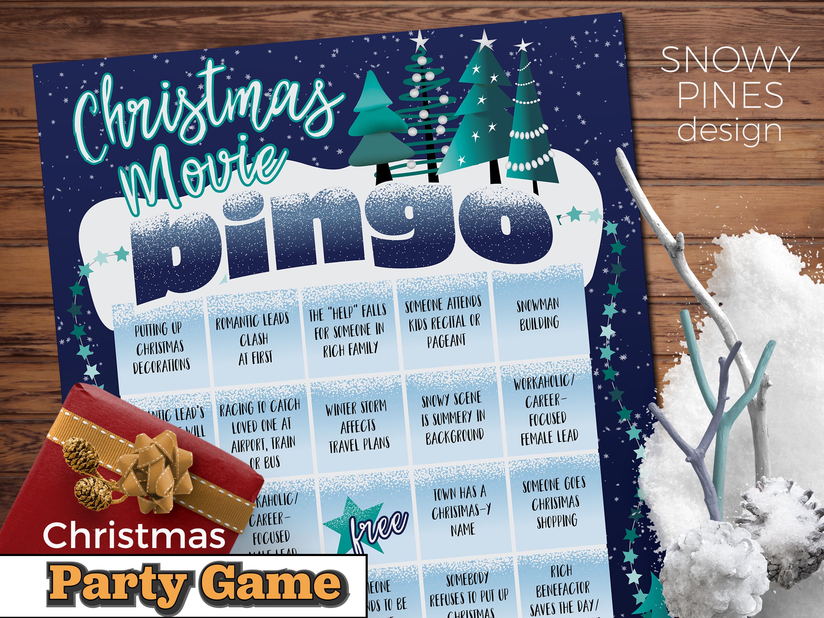 Christmas Movie Bingo Cards for the Hallmark Movie Lover - Etsy