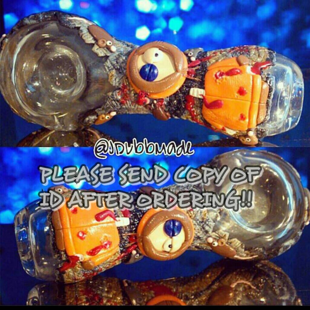 Dead Kenny With Rats South Park Fan Art Glass Piece Smoking Etsy