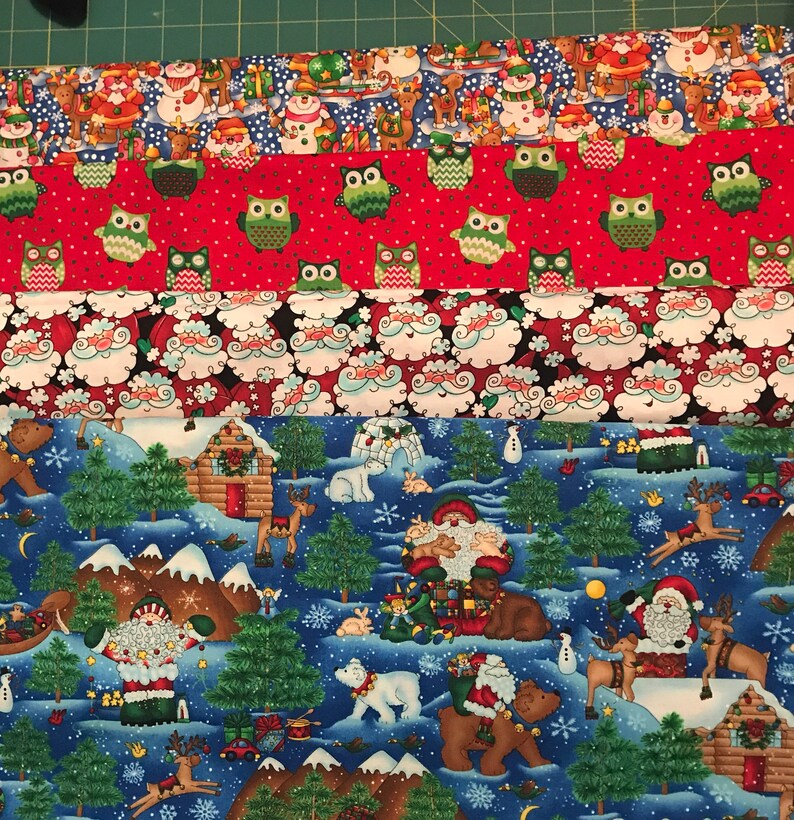 Novelty Christmas Fabric by the yard Etsy