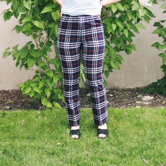 plaid pants burberry