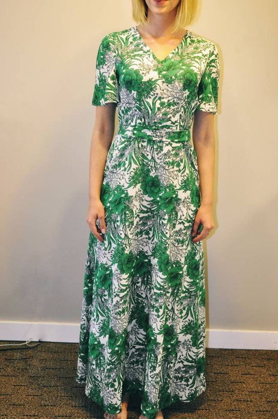 green floral maxi