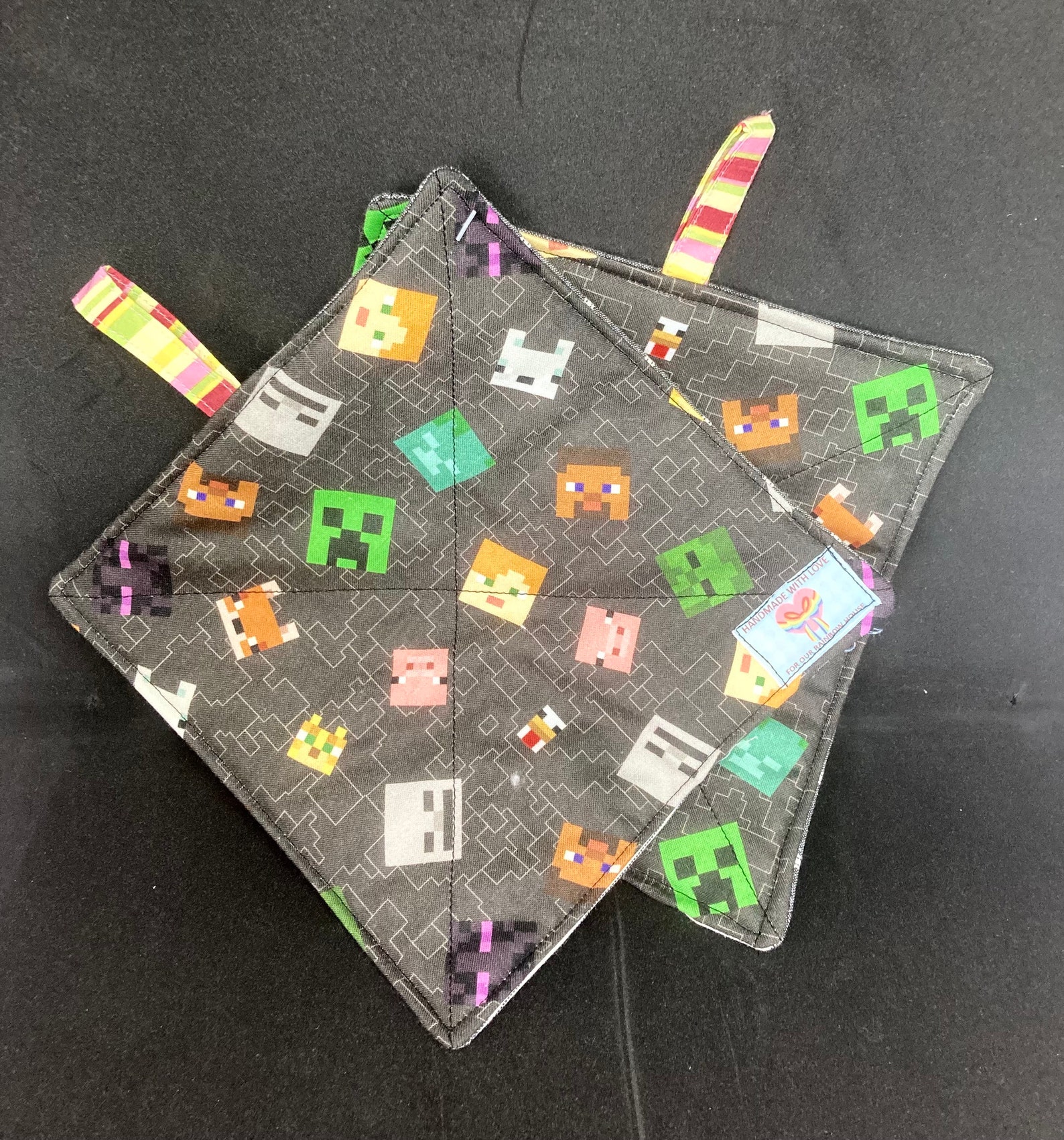 Minecraft inspired fabric zipper pouches and accessories. Etsy