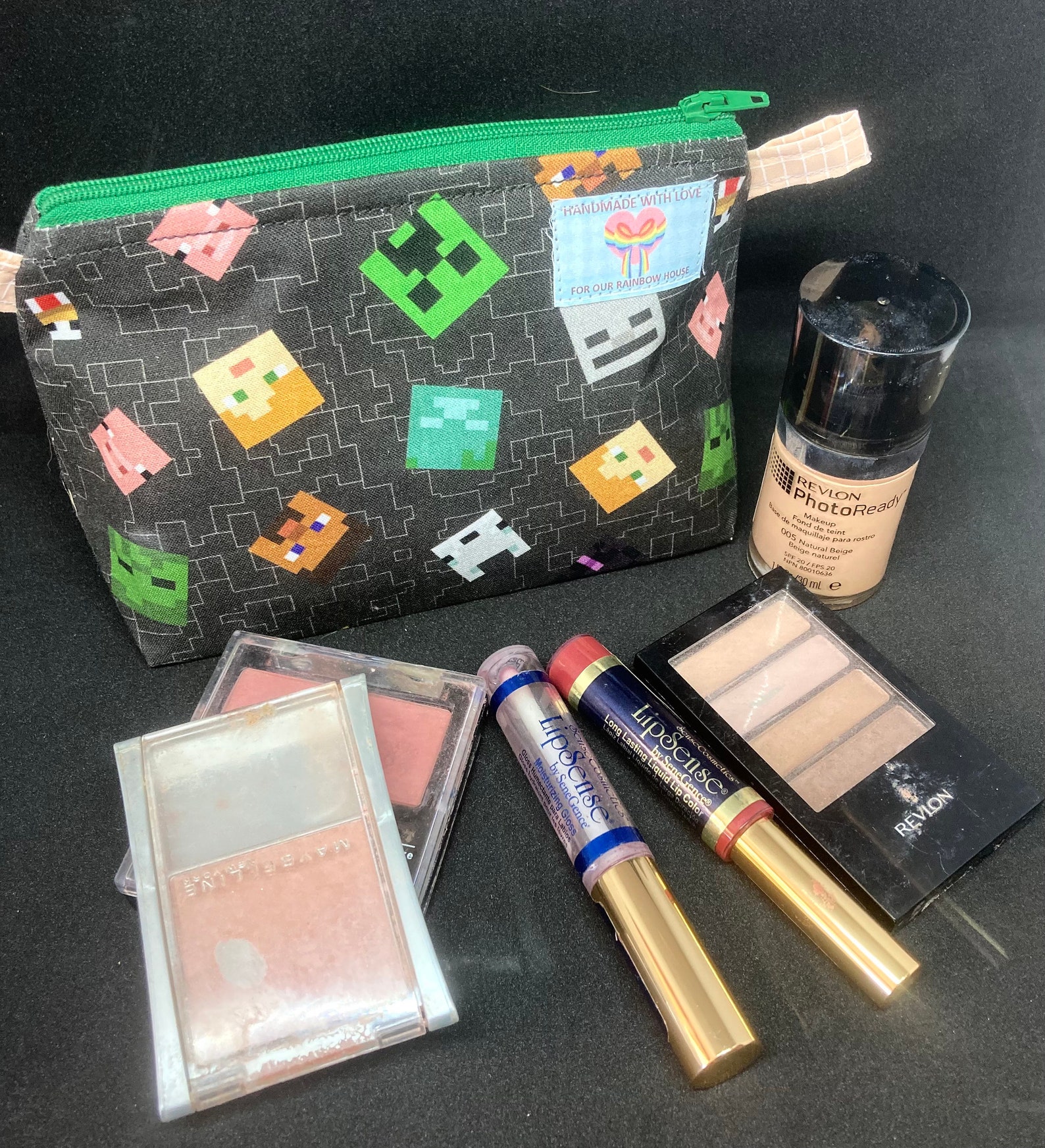 Minecraft inspired fabric zipper pouches and accessories. Etsy