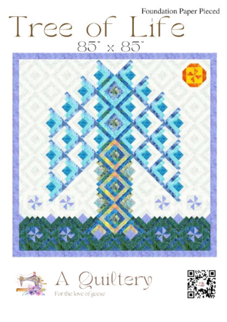 Log Cabin Tree of Life Quilt Pattern -PDF - Etsy
