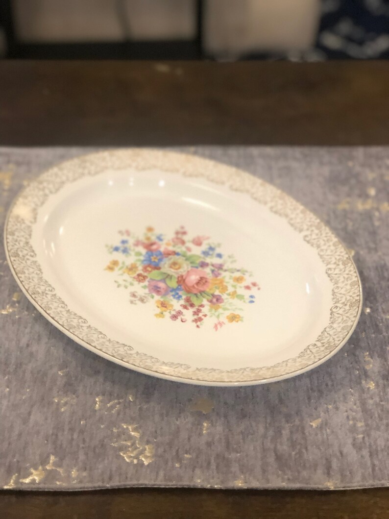 Vintage Century by Salem China Floral USA 23 Karat Gold Trim Etsy