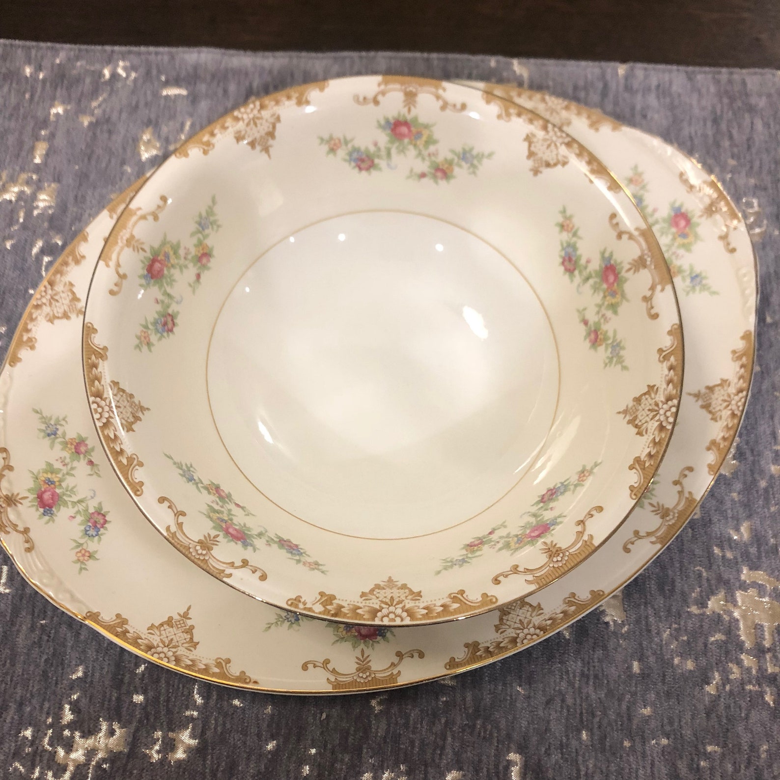 Vintage Homer Laughlin China Eggshell Nautilus Aristocrat Gold Trim