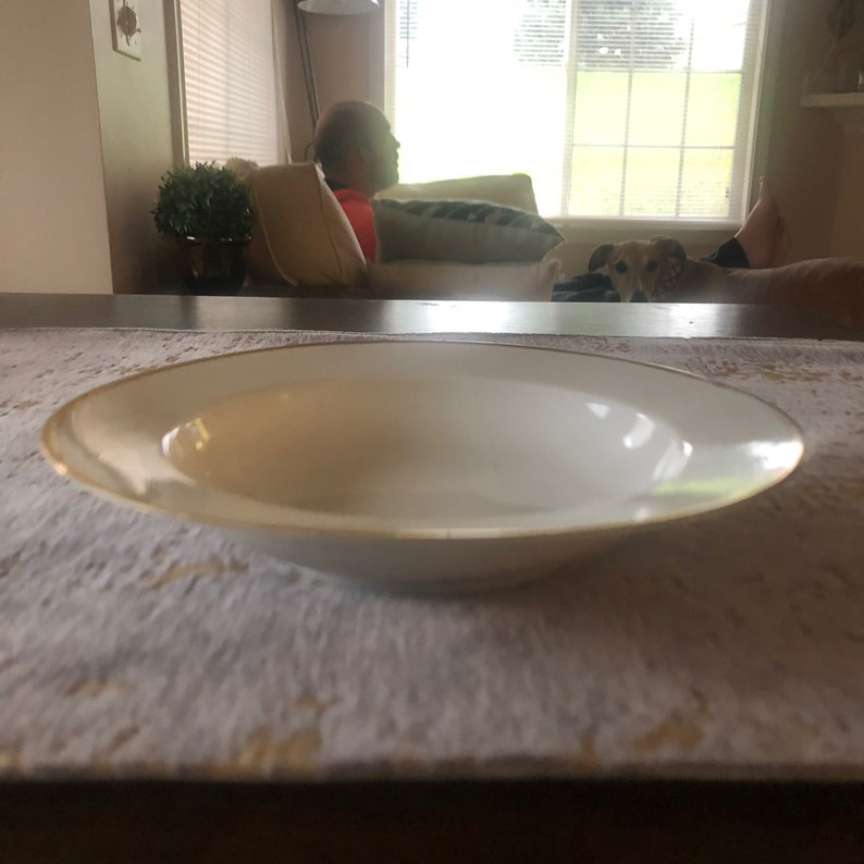 Vintage Rosenthal Selb bavaria China Gold Trimmed Soup Bowl Wide Rimmed