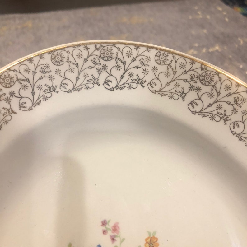 Vintage Century by Salem China Floral USA 23 Karat Gold Trim Etsy