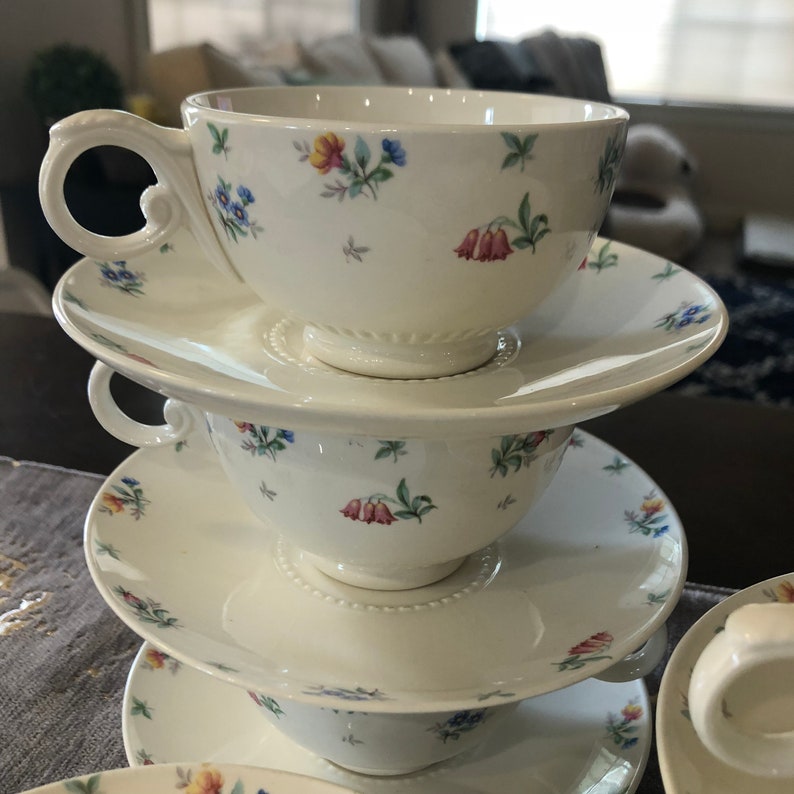 Vintage Harmony House China Set Monticello Pattern Floral with Etsy