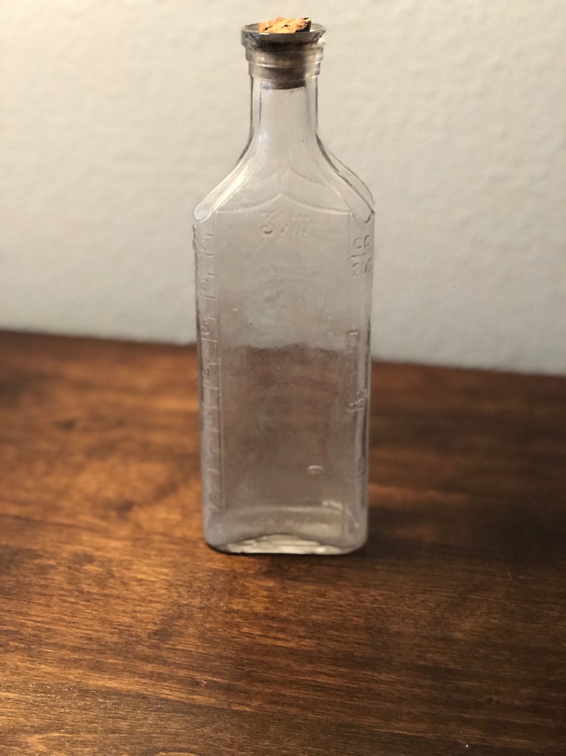 Antique Clear Medicine Bottle Apothecary Bottle Standard Glass Etsy
