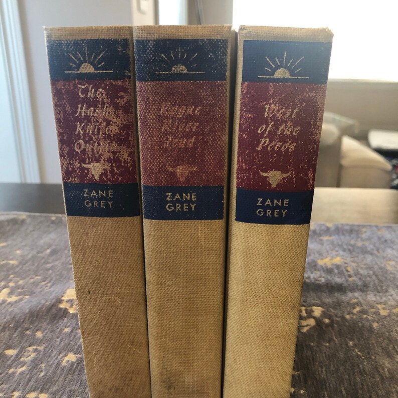 Vintage Zane Grey Western Novels Set of Three 1930 1933 1937 Etsy Vintage Zane Grey Western Novels Set of Three 1930 1933 1937 Etsy