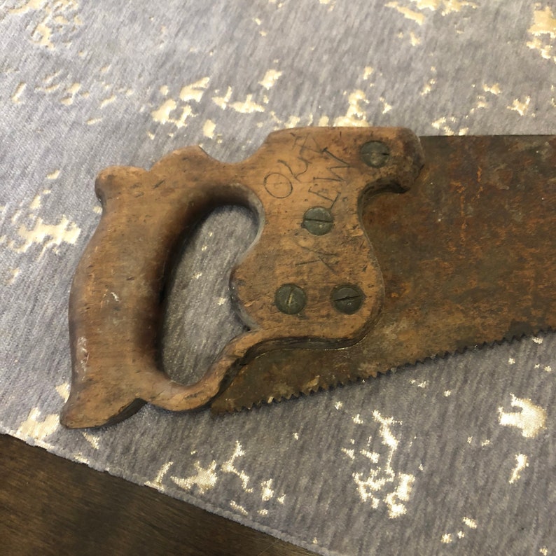 Antique H. Disston and Sons Hand Saw With Ornate Carved Handle Etsy